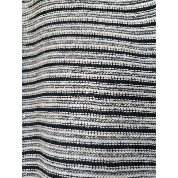 Knitted & Knotted Silver Stripe Chevron Wool Blend Sleeveless Midi Dress Medium - Picture 5 of 14